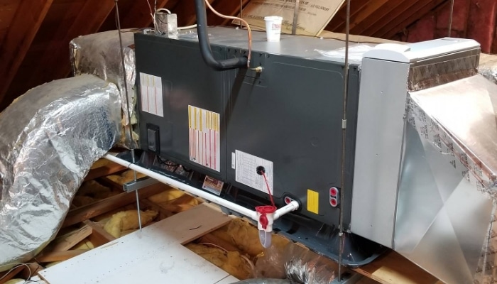 climate plus furnace in attic